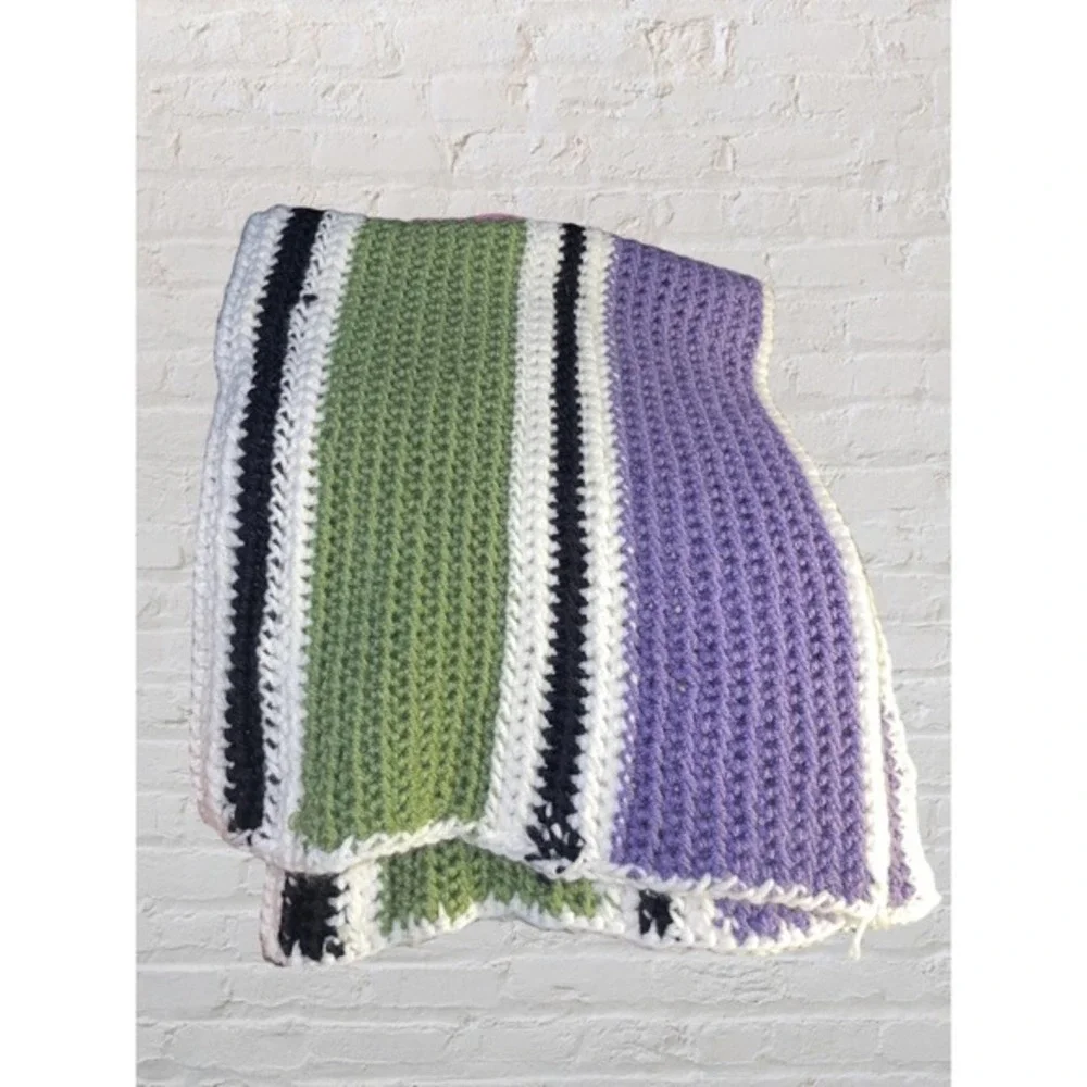 Vintage Handmade Crocheted Throw
